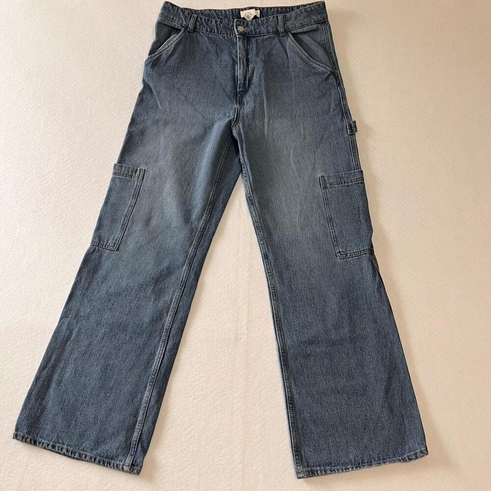 H&M blue denim cargo pants